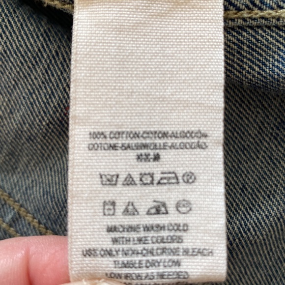 Free People Knit Hooded Distressed Denim Jacket, Size Small - Picture 10 of 13